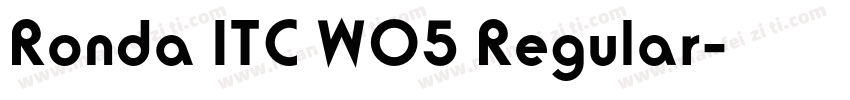 Ronda ITC W05 Regular字体转换